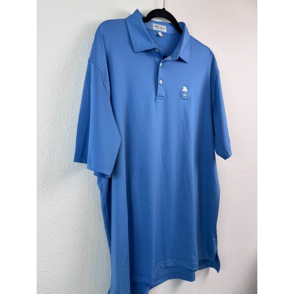 Peter Millar‎ men's XL blue summer comfort short sleeve performance polo shirt - Picture 4 of 6